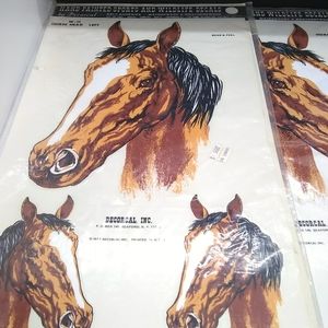 Set of three vintage Decoral horse decals